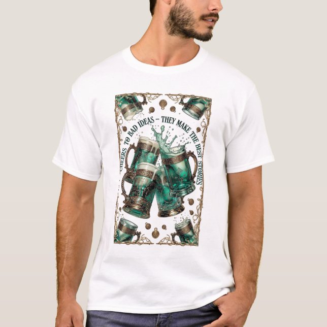 Cheers to Bad Ideas Tankards Graphic Tee (Vorderseite)