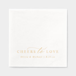 Cheers to Love Elegant Modern Wedding Gold Servietten Mit Folie