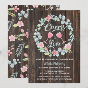 Cheers to Love Vine Dégustation Invitations Fêtes 