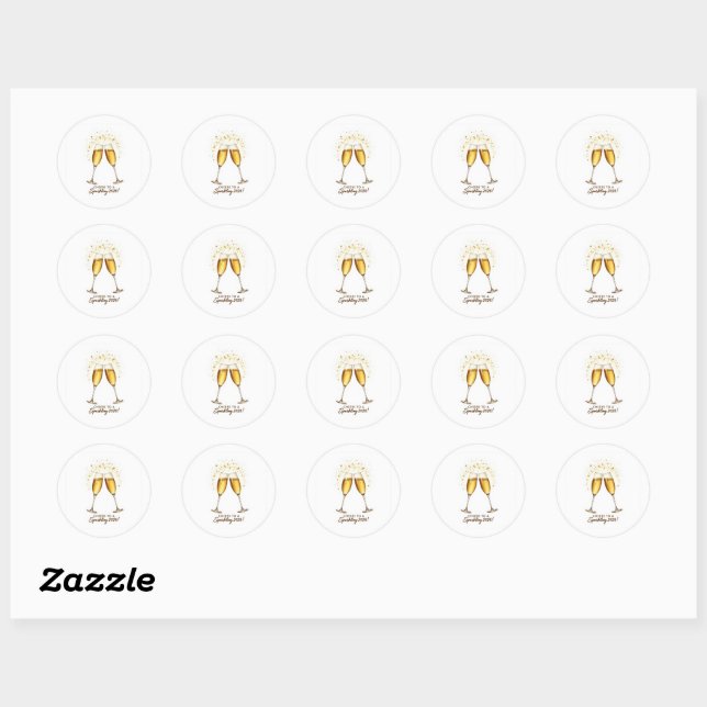 Cheers to Sparkling 2026 Sticker (Blatt)