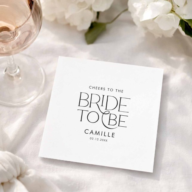 Cheers to the Bride to Be  Serviette (Cheers to the Bride to Be Paper napkin)