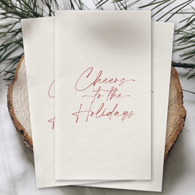 Cheers to the Holidays Guest Towel Serviette (Von Creator hochgeladen)