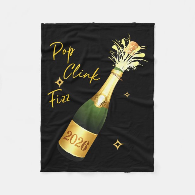Cheers To The New Year 2026 Champagne Drinking Par Fleecedecke (Vorderseite)