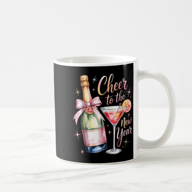 Cheers To The New Year 2026 Champagne New Years Ev Kaffeetasse (Rechts)