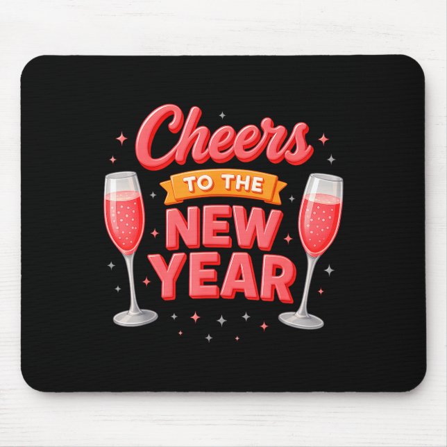 Cheers To The New Year 2026 Champagne New Years Ev Mousepad (Vorne)