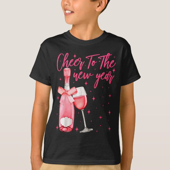 Cheers To The New Year 2026 Champagne New Years Ev T-Shirt (Vorderseite)