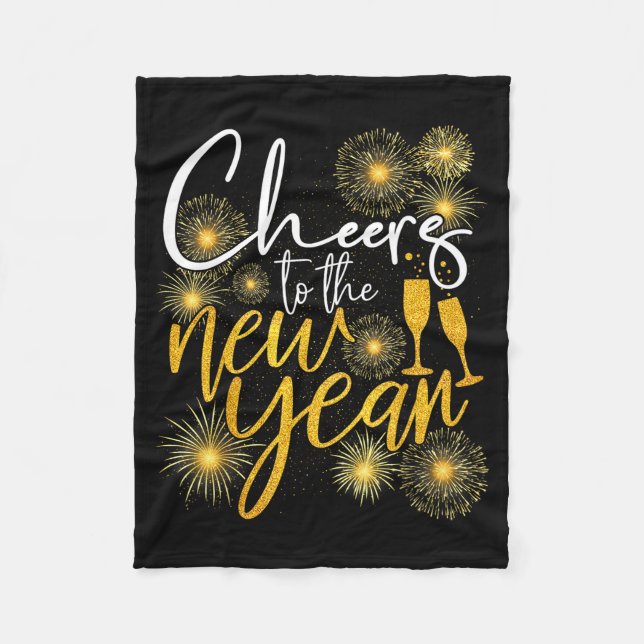 Cheers To The New Year 2026 Firework Happy New Yea Fleecedecke (Vorderseite)