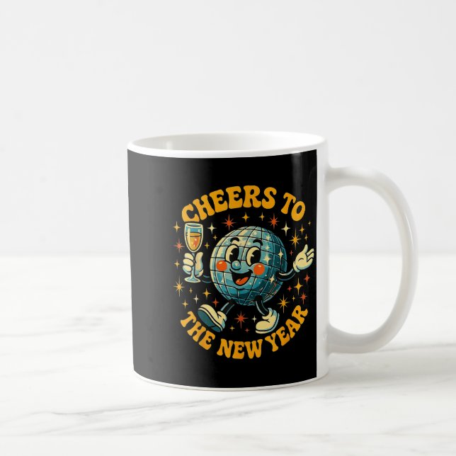 Cheers To The New Year 2026 Retro Party Gift  Kaffeetasse (Rechts)