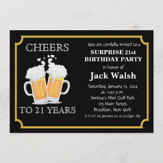 Cheers Überraschung 21. Geburtstag Party Einladung