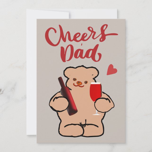 Cheers Vater Feiertagskarte (Vorderseite)