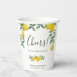 Cheers Wedding Lemons Geschirr Dekoration Pappbecher