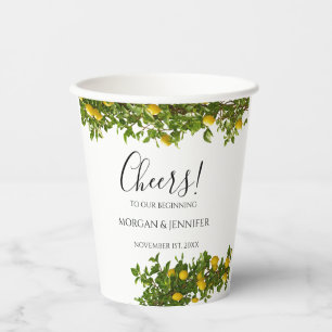 Cheers Wedding Lemons Geschirr & Dekoration Pappbecher