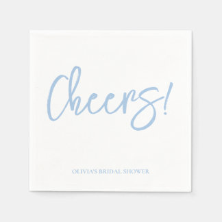 Cheers Wedding Napkins with Rustic Hand Lettering Serviette