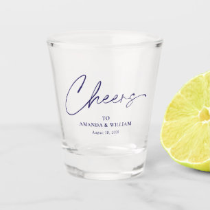 Cheers Wedding Shot Glass mit Individuellen Namen Schnapsglas