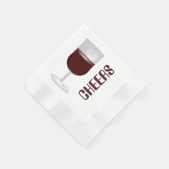 Cheers Weinglas Serviette (Ecke)