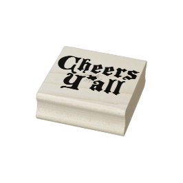 Cheers Y'all Gummistempel