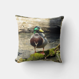 Cheery Mallard Duck (männlich) Kissen