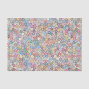 Cheery Multicolored Little Blume Decoupage Seidenpapier