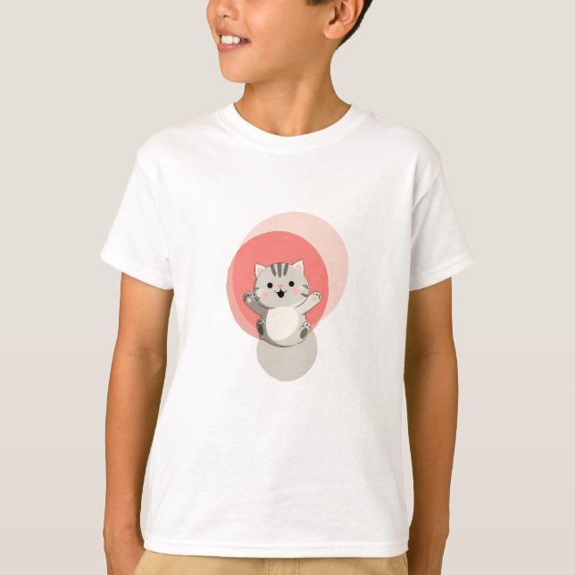 "Cheery Paws" Kunstdruck T-Shirt (Vorderseite)