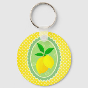 Cheery Personalisiert Sunny Yellow Lemon Schlüsselanhänger