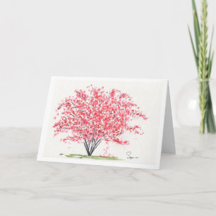 Cheery Spring Tree Karte