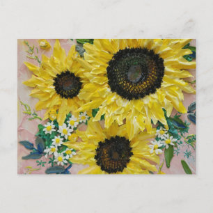 Cheery Sunflower Postcard Postkarte