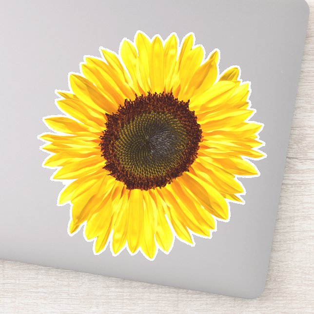 Cheery Yellow Sunflower Aufkleber (Detail)