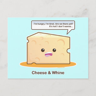 Cheese and Whine Postkarte