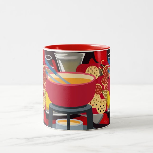 Cheese Fondue Zweifarbige Tasse (Mittel)