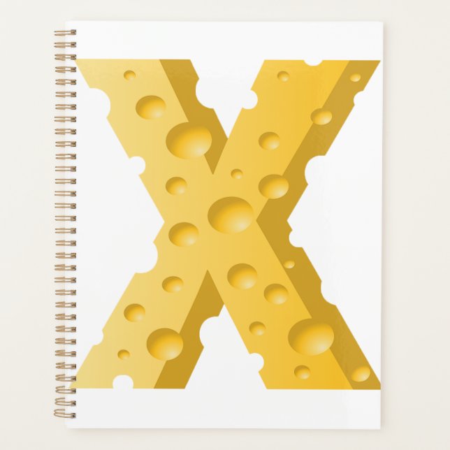 Cheese Letter X Typography Planer (Vorderseite)