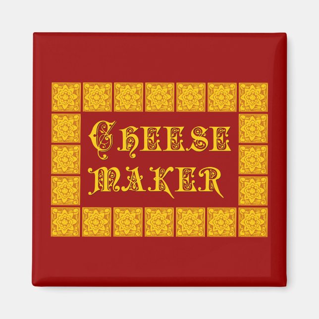 Cheese Maker Vintag Kitchart Magnet (Vorne)