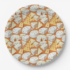 Cheese Pieces With Natural Holes Cute Pattern  Pappteller