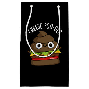 Cheese-poo ger Funny Kack Pun Dark BG Kleine Geschenktüte