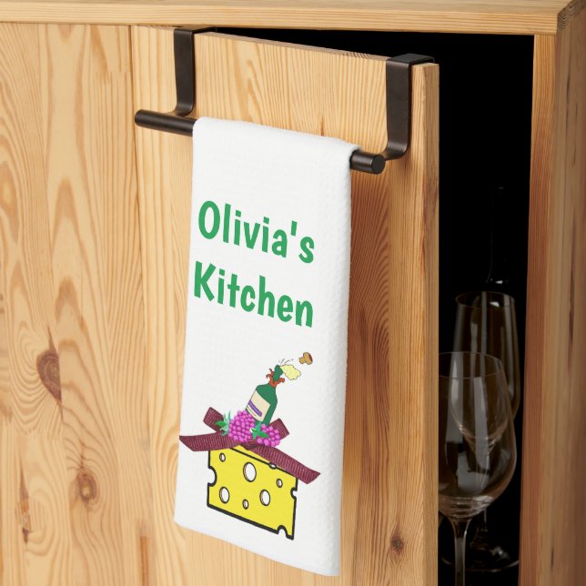 Cheese Vin Cuisine Serviette à main (Pliage en tiers)