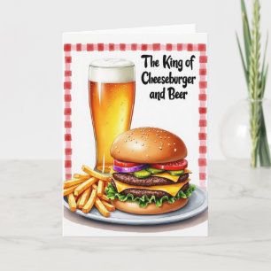 Cheeseburger Bier Vatertagskarte Karte