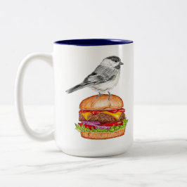 Cheeseburger Bird Chickadee Mug