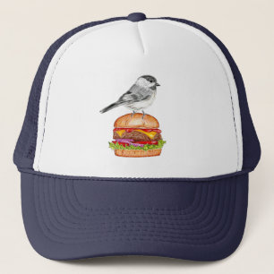 Cheeseburger Bird Lake Tahoe Chickadee Truckerkappe