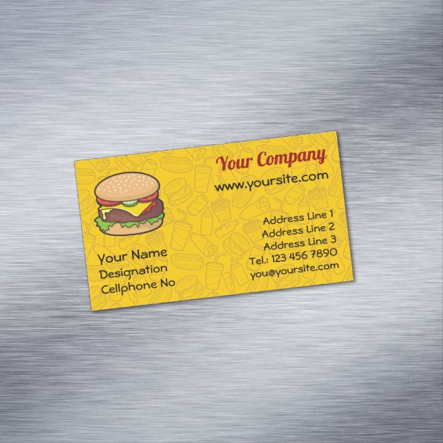Cheeseburger Business Card Magnet (Beispiel)