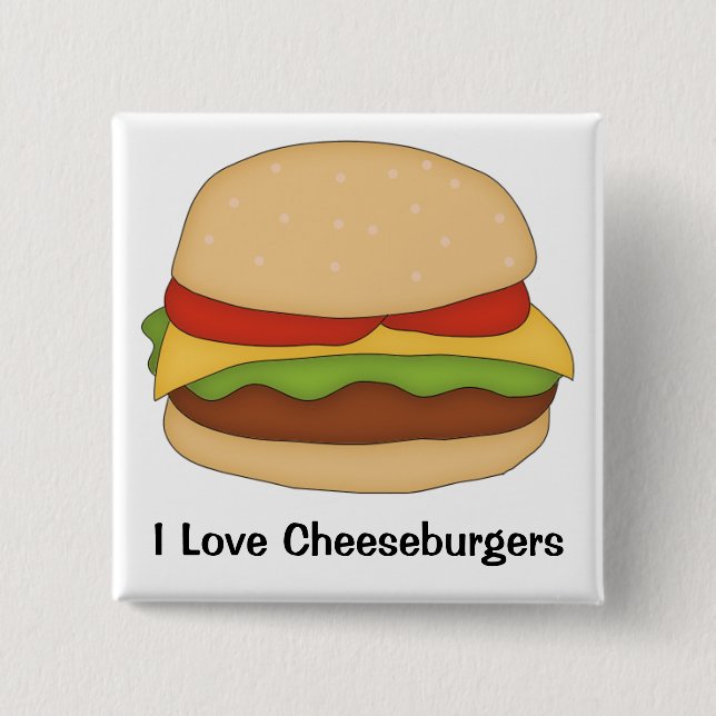 Cheeseburger Button (Vorderseite)
