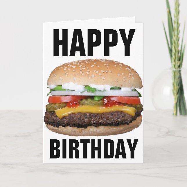 CHEESEBURGER CARTE D'ANNIVERSAIRE (Devant)