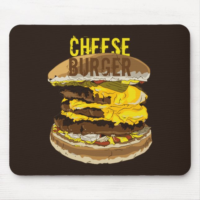 Cheeseburger Dark Mousepad (Vorne)