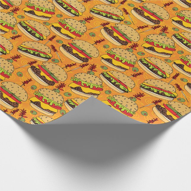 Cheeseburger delux geschenkpapier (Ecke)