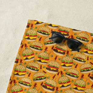 Cheeseburger delux strandtuch