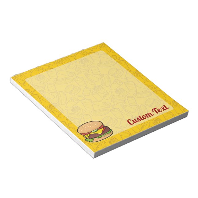 Cheeseburger Editor Notizblock (angewinkelt)