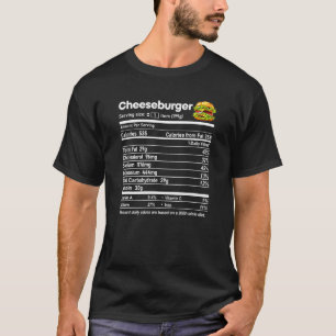 Cheeseburger Ernährungsfakten Thanksgiving Weihnac T-Shirt