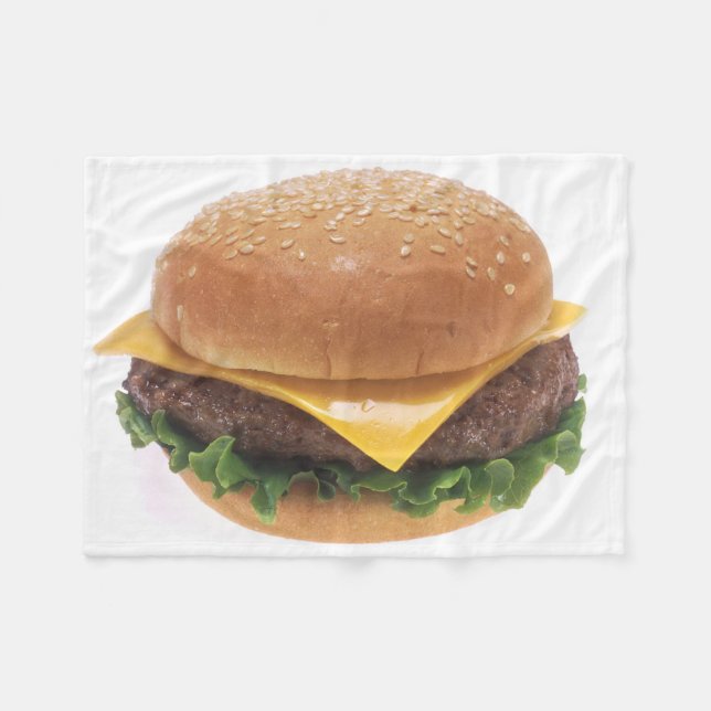 Cheeseburger Fleecedecke (Vorderseite (Horizontal))