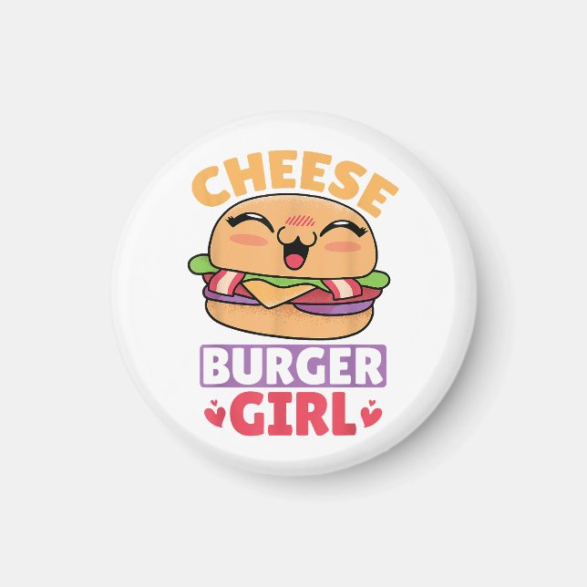 Cheeseburger Girl, Hamburger Women und Cheesebdres Magnet (Vorne)