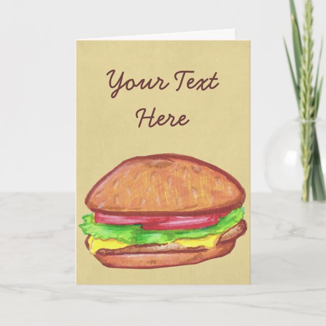 Cheeseburger Greeting Card Karte (Vorderseite)