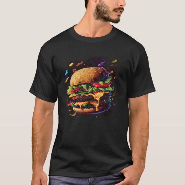 Cheeseburger Hamburger Burger Food Graphic T-Shirt (Vorderseite)