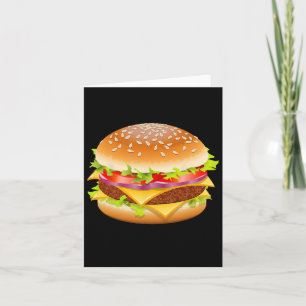 Cheeseburger Hamburger Burger Funny Food Halloween Karte